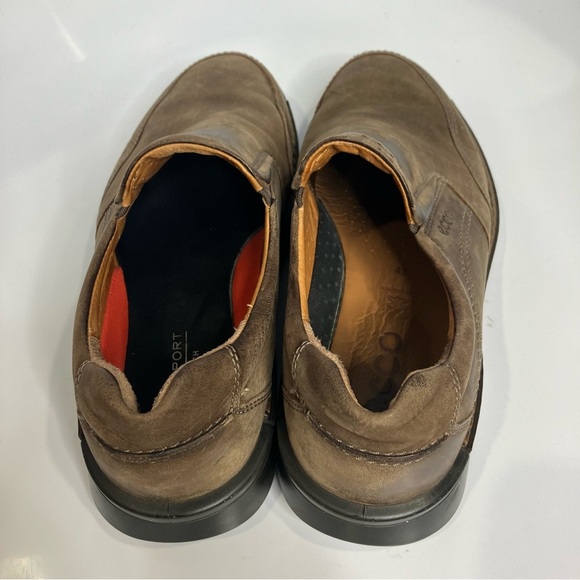 Ecco men’s fusion slip on loafers brown leather size 43 business casual‎ main image 10